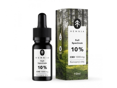 Hemnia Vollspektrum-CBD-Hanföl 10 %, 1000 mg, 10 ml