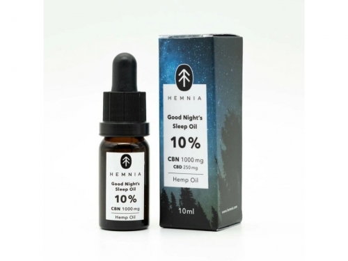 Hemnia Gute Nacht Schlaf Hanföl 10%, 1000 mg CBN 250 mg CBD, 10 ml