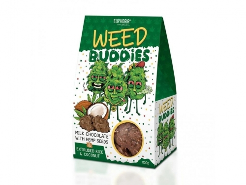 Euphoria Weed Buddies mit Hanfsamen, Reiskugeln und Kokosnuss 100 g